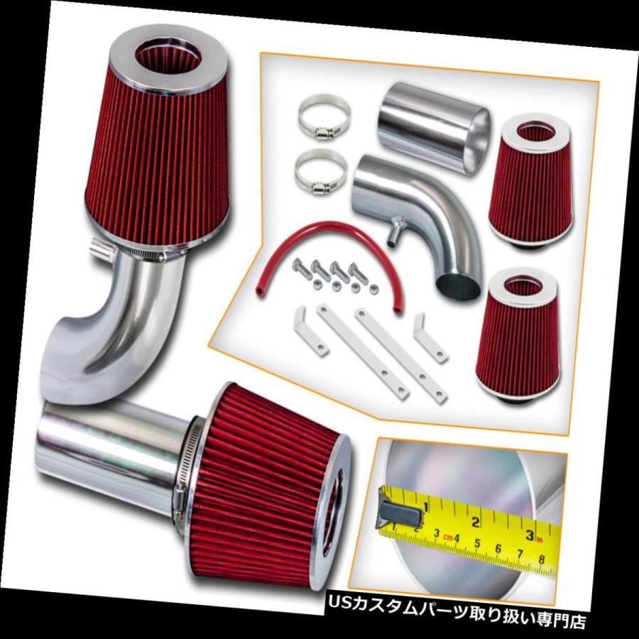 USエアインテーク インナーダクト BCP RED 88-95フォードF150 5.0L 5.8L非MAF V8ラムエアインテークキット+フィルター