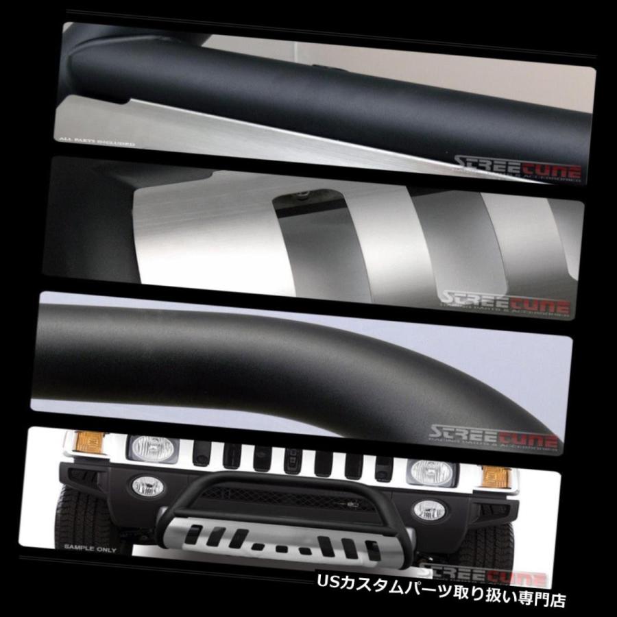 USグリルガード マットブラックブルバープッシュバンパーグリルガード+