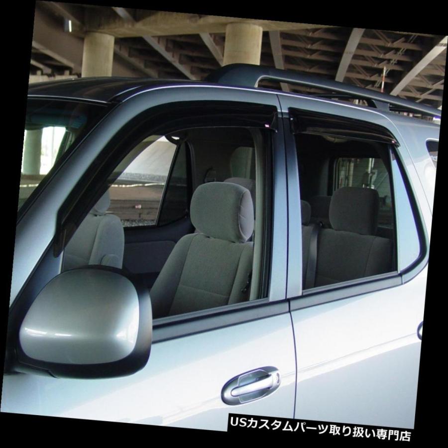 モール USベントバイザー、ドアバイザー Infiniti QX56用テープオンベントバイザー4個2004 - 2010 Tape-on