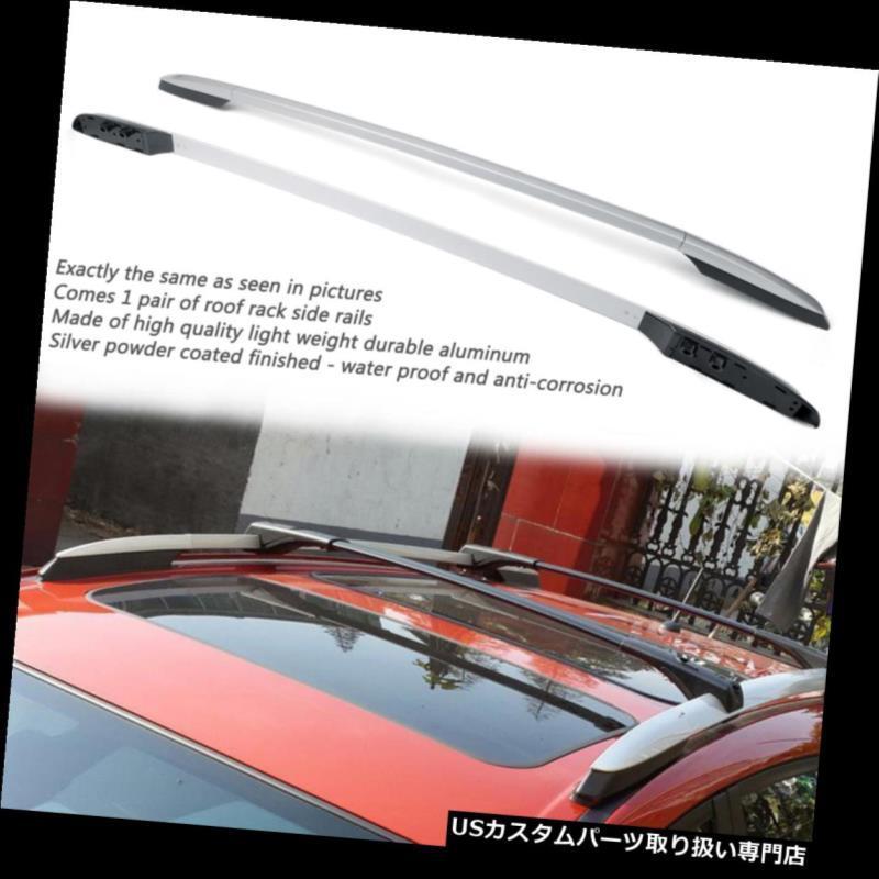 USカーゴ、ルーフ キャリア 2013-2018トヨタRAV4アルミ工場シルバートップルーフラックサイドレールバー  For 2013-2018 Toの画像