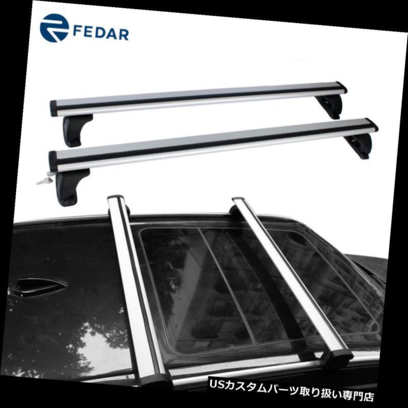 USカーゴ、ルーフ キャリア Fedarユニバーサルルーフラッククロスバーカーゴキャリアw /盗難防止ロックシステム47 ''  Fedar Univ