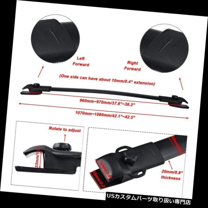 USカーゴ、ルーフ キャリア 2011-2018トヨタシエナブラックアルミOEスタイルルーフラッククロスバー荷物  For 2011-2018 Toy_1