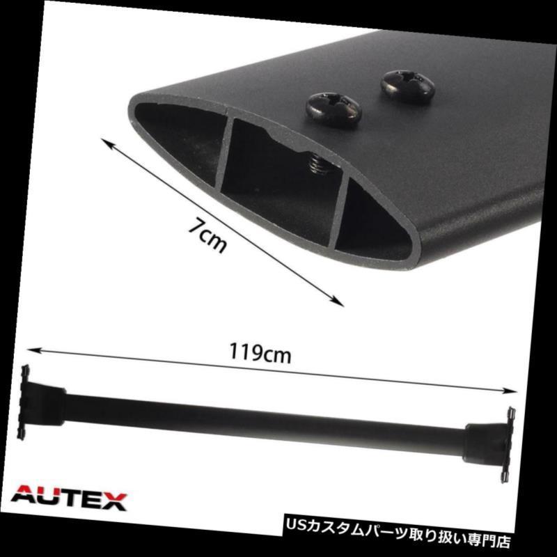 USカーゴ、ルーフ キャリア 2009-15ホンダパイロットブラックルーフラッククロスバークロスバーカーゴキャリア2ピース  For 2009-15_1
