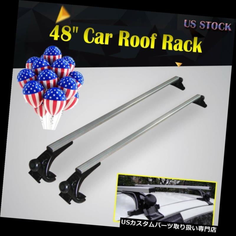 USカーゴ、ルーフ キャリア 48インチアルミカートップルーフクロスバークロスバーラゲッジカーゴキャリアラックフレーム  48'' Aluminum