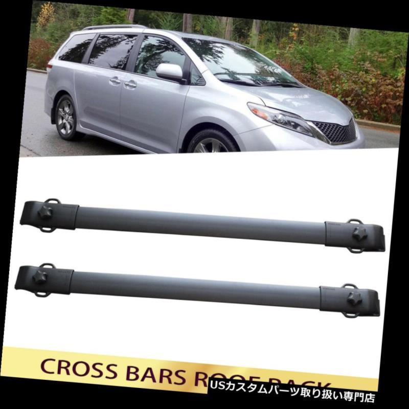 USカーゴ、ルーフ キャリア 11-17トヨタシエナOEファクトリースタイルルーフラッククロスバーペア2PCに適合  Fits 11-17 Toyot
