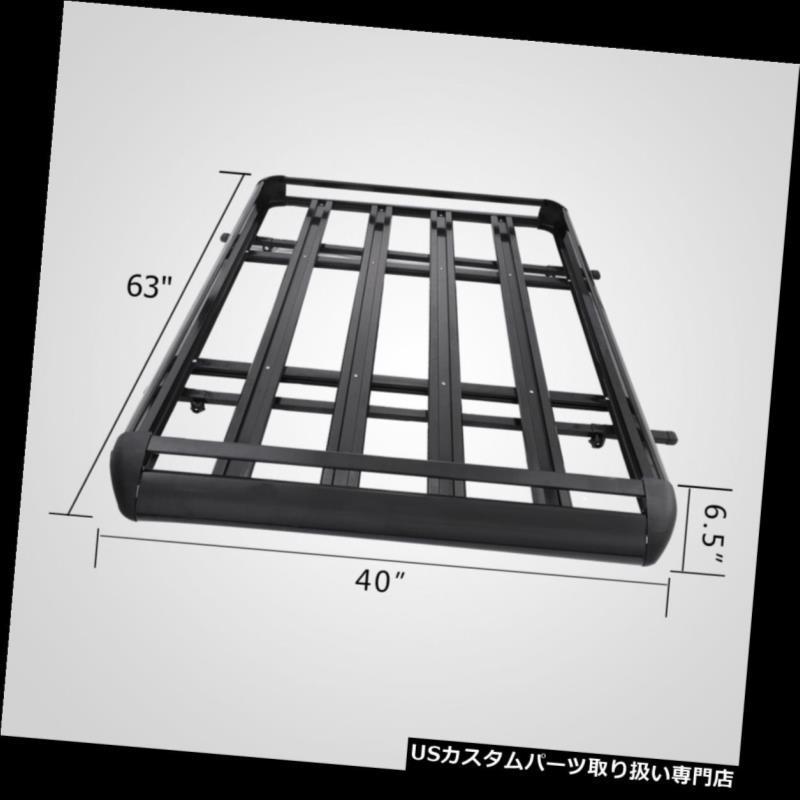 USカーゴ、ルーフ キャリア ユニバーサル63 \"ブラックルーフラックエクステンションカーゴトップラゲッジホールドキャリアバスケット  Universの画像