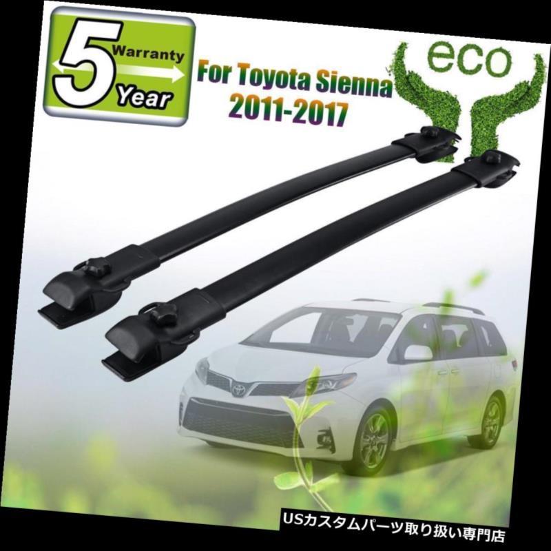 USカーゴ、ルーフ キャリア 2017トヨタシエナルーフラッククロスバーバスケットマウントキャリアOEM交換用  For 2017 Toyota Si