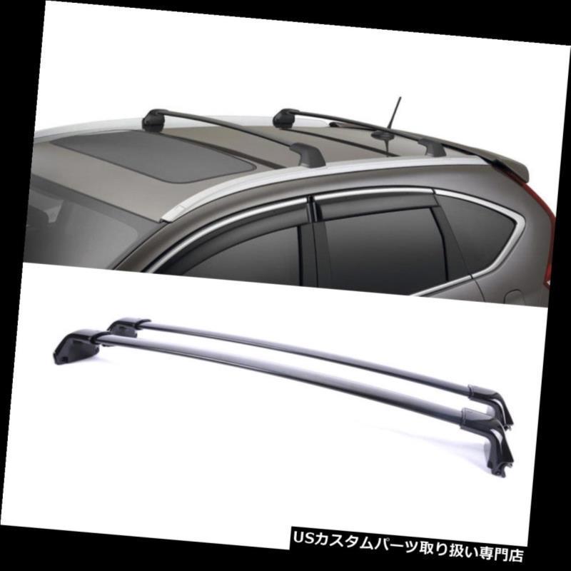 USカーゴ、ルーフ キャリア 1ペアブラックアルミルーフラッククロスバートップレールキャリー12-16ホンダCR-V  1 Pair Black Al