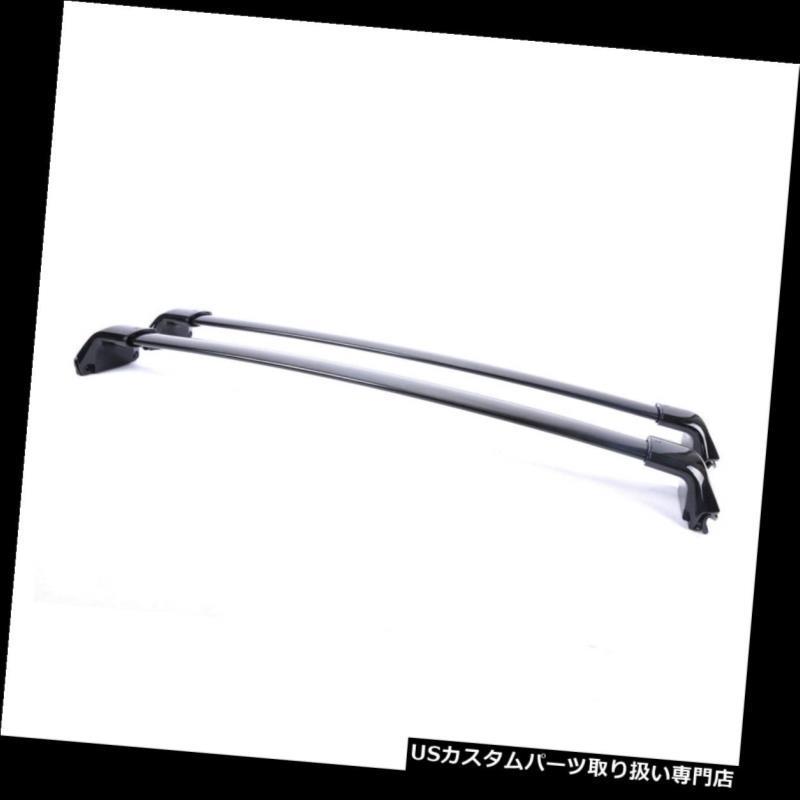 USカーゴ、ルーフ キャリア 1ペアブラックアルミルーフラッククロスバートップレールキャリー12-16ホンダCR-V  1 Pair Black Al_1
