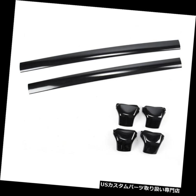 USカーゴ、ルーフ キャリア 1ペアブラックアルミルーフラッククロスバートップレールキャリー12-16ホンダCR-V  1 Pair Black Al_2