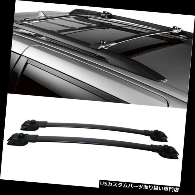 USカーゴ、ルーフ キャリア 1ペアブラックアルルーフラッククロスバートップレールキャリー11-17トヨタシエナ  1 Pair Black Al R