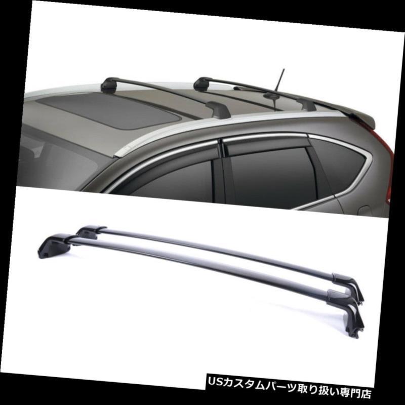 USカーゴ、ルーフ キャリア 1ペアブラックアルミルーフラッククロスバートップレールキャリー12-16ホンダCR-V  1 Pair Black Al