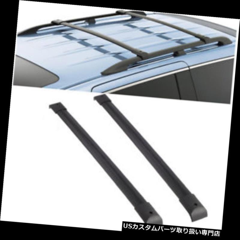 USカーゴ、ルーフ キャリア 03-08ホンダパイロット用1ペアブラックアルルーフラッククロスバートップレールキャリー  1 Pair Black A
