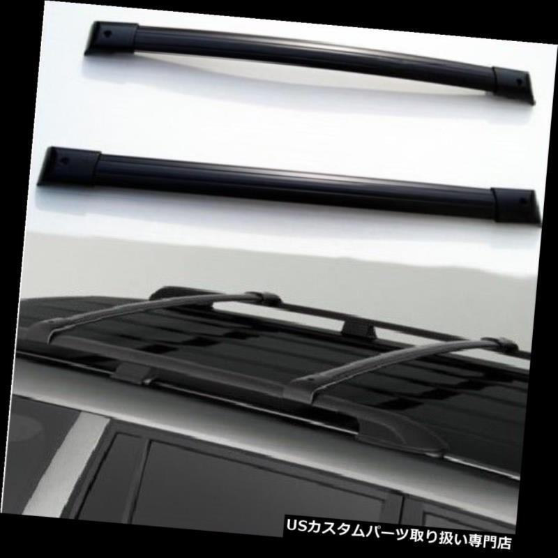 USカーゴ、ルーフ キャリア 1ペア黒アルルーフラッククロスバートップ 