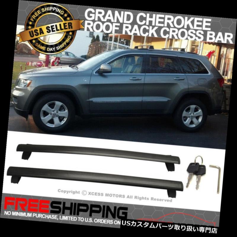 USカーゴ、ルーフ キャリア 11-18用グランドチェロキールーフラッククロスバー荷物OEスタイルブラックキーロック  For 11-18 Grand