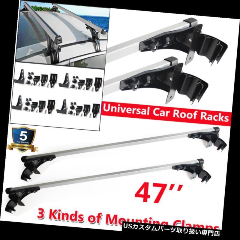 USカーゴ、ルーフ キャリア ルーフラッククロスバー120cmカートップ荷物カヤックカーゴキャリアアジャスタブル2PCS  Roof Rack Cro