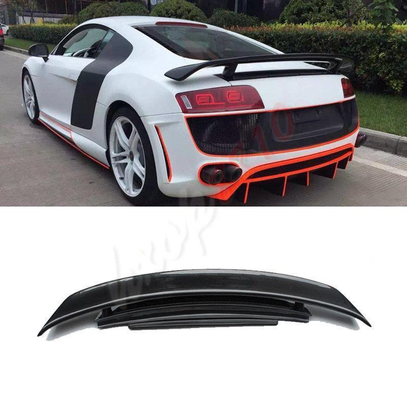 オンラインストア限定 輸入カーパーツ リアルカーボンファイバースポイラーgtリアウイングforr8 R8 V8v10スポイラーカーボン07 15リアトランクスポイラーオートレーシングカースタイリング Real Carbon Fiber Spoiler G T Rear Wing For R8 R8 V8 V10 Spoiler