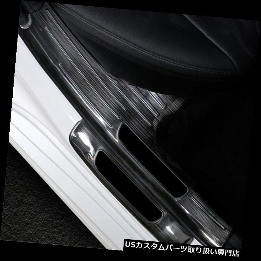 ペダル トヨタカムリ2018-2019upのための黒いチタニウムの歓迎されたペダルのドアの土台の傷のトリム  Black titanium Welco｜usdm｜02