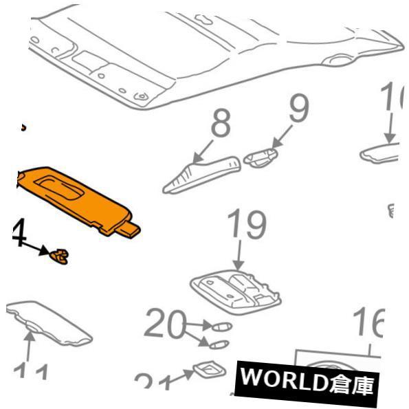 USサンバイザー トヨタOEM 00-03ツンドラインテリア - Sunvi ソルサンバイザー左7432034261B0