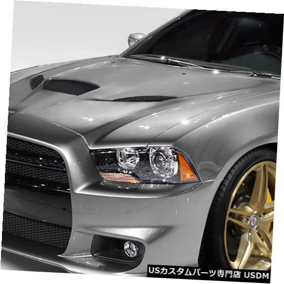ボンネット 11-14ダッジチャージャーヘルキャットルックDuraflexボディ