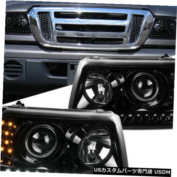 Turn Signal Lamp 01-11レンジャーパールブラックLEDストリッププロジェクターヘッドライトコーナーランプ交通信号用  For 01-1