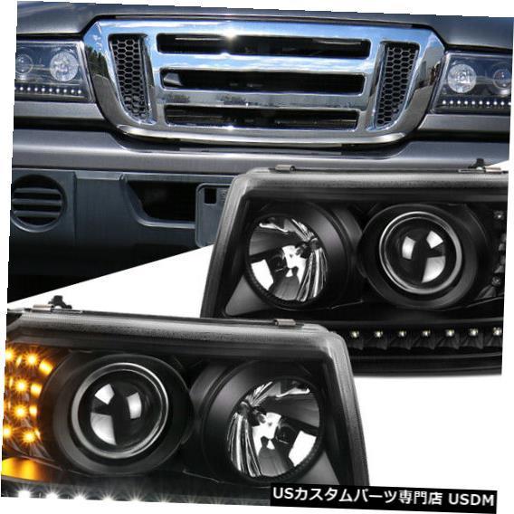 Turn Signal Lamp 01-11レンジャーブラックLED DRLストリッププロジェクターヘッドライトコーナーランプ交通信号用  For 01-