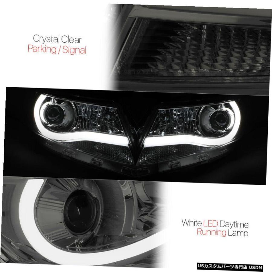 ヘッドライト  Fits 2015-2019 Chevy Colorado <LED L-BAR> Smoke/Clear Cornerの画像