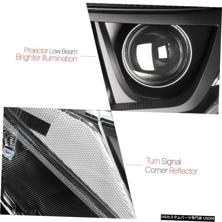 ヘッドライト 2016-2018トヨタRav4 [ブラック/クリア]クリスタルコーナープロジェクターヘッドライトランプに適合 Fits 2016-2_1