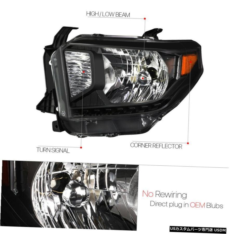 ヘッドライト 適合2014-2019トヨタタンドラ[ブラック/ C </ wbr