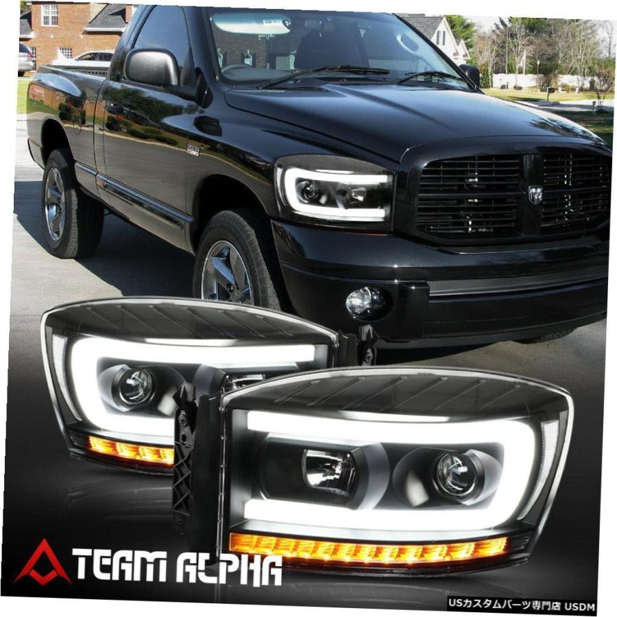 ヘッドライト Fits 2006-2009 Ram <LED C-BAR/SEQUENTIAL SIGNAL> B