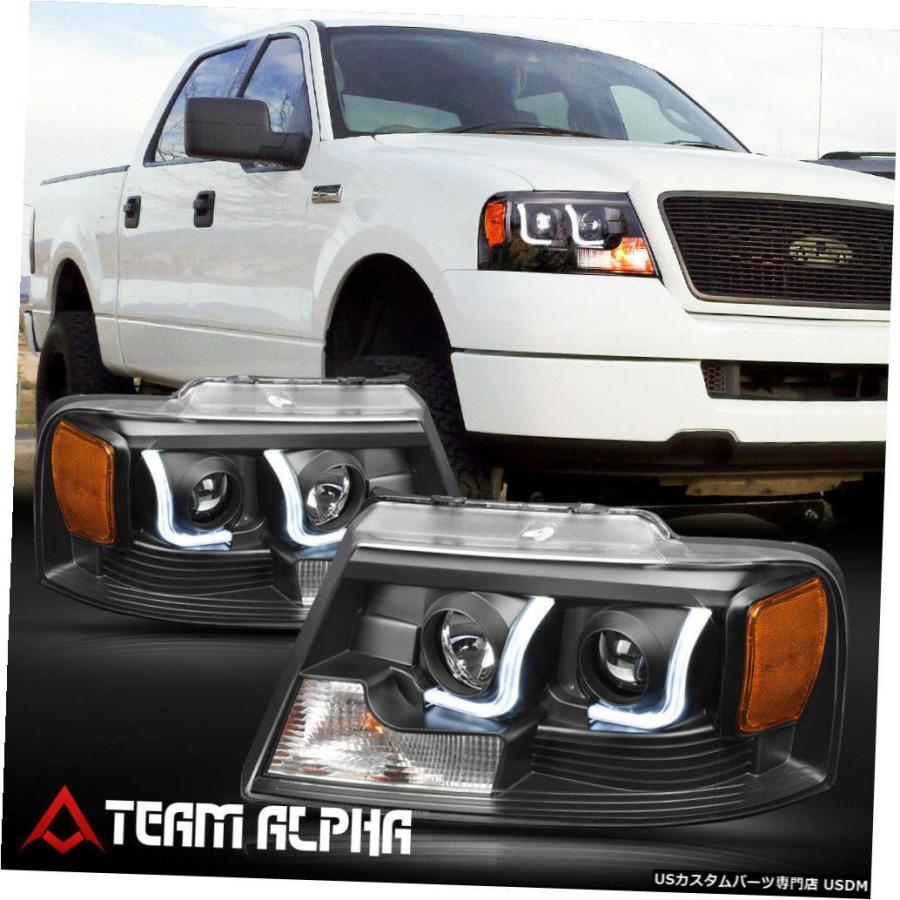 セールショップ ヘッドライト Fits 2004-2008 F150/Mark LT<LED L-BAR