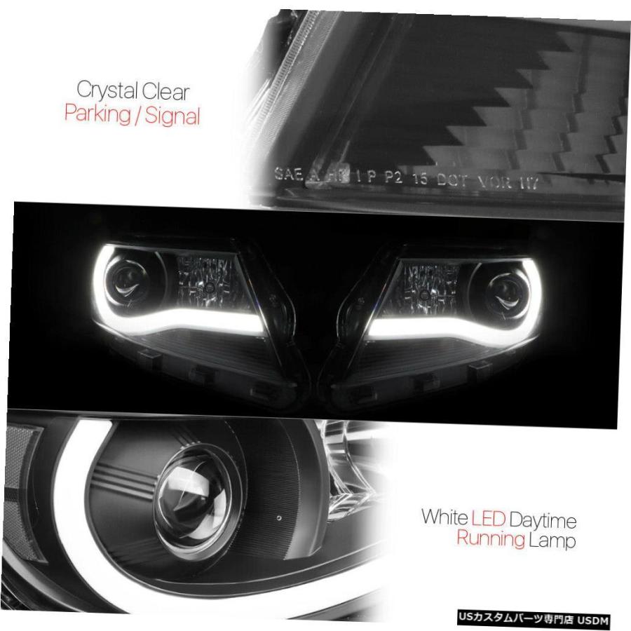ヘッドライト  Fits 2015-2019 Chevy Colorado <LED L-BAR> Black/Clear Cornerの画像