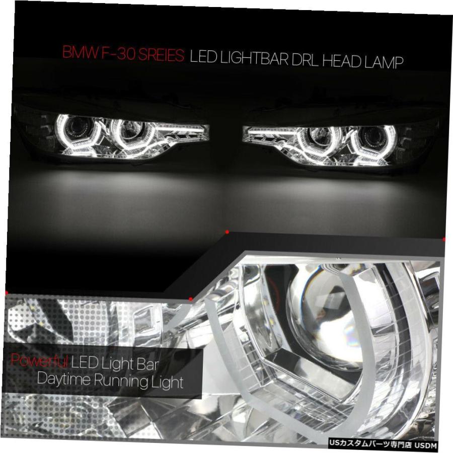 ヘッドライト Fits 2012-2016 BMW F30/F31 <DUAL HALO/LED SIGNAL/DRL