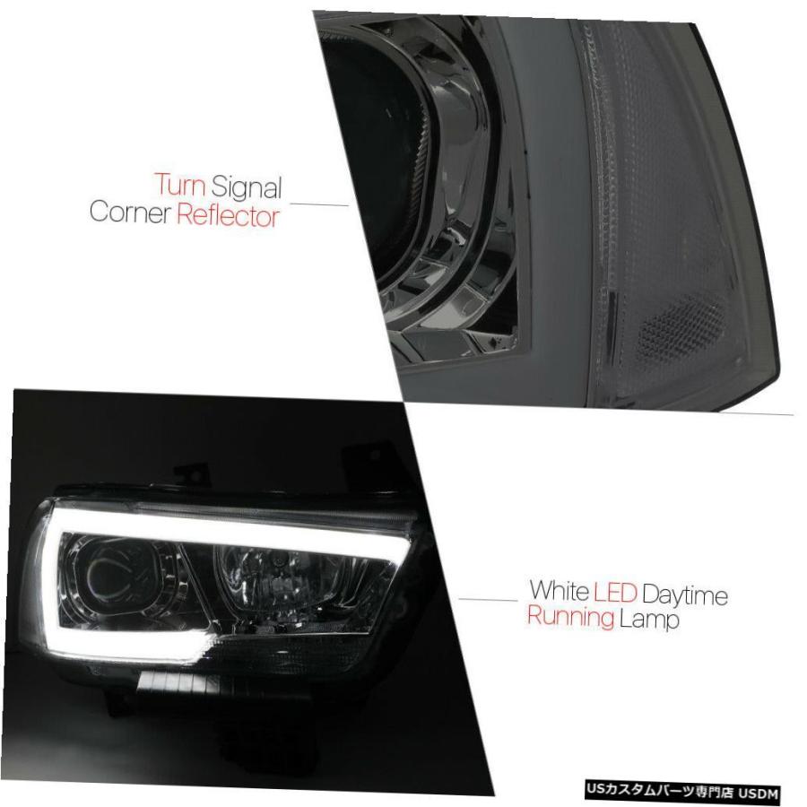 ヘッドライト 11-14ダッジチャージャー用スモーク* LED C-BAR