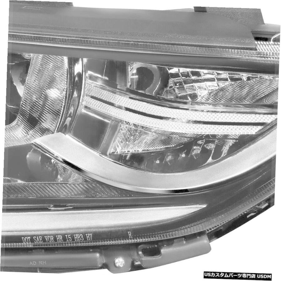 ヘッドライト 17-18ヒュンダイエラントラ用クロームハウジングプロジェクターヘッドライトクリアコーナー信号  Chrome Housing Projの画像