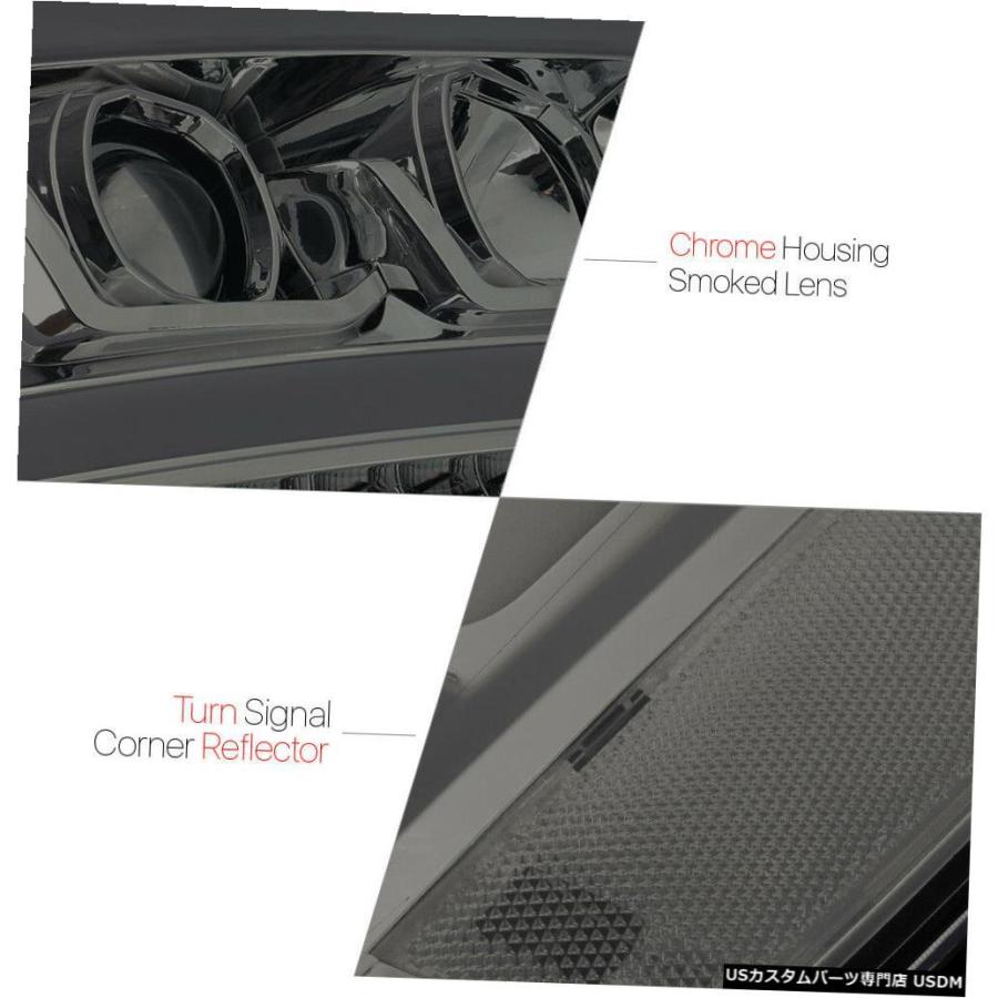 ヘッドライト 07-14郊外向けChrome / Smoke Projector Headlight [LED BAR + SEQUENTIAL SIの画像