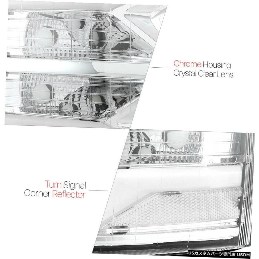 ヘッドライト クローム/クリア* LED DRL BAR * 07-14シルバラード用プロジェクターヘッドライトクリアコーナー  Chrome/Cleの画像