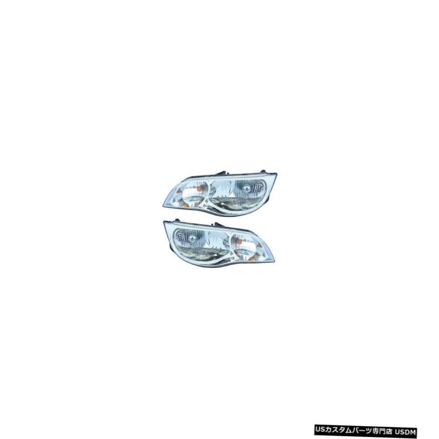 ヘッドライト  2003-2007 Saturn Ion Coupe Driver \u0026 Passenger Headlights Lamps