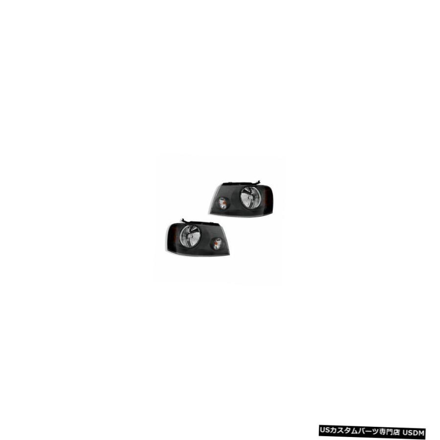 ヘッドライト  07-08 Ford F-150 Pickup Gray Trim Headlight Lamp Driver \u0026 Passe