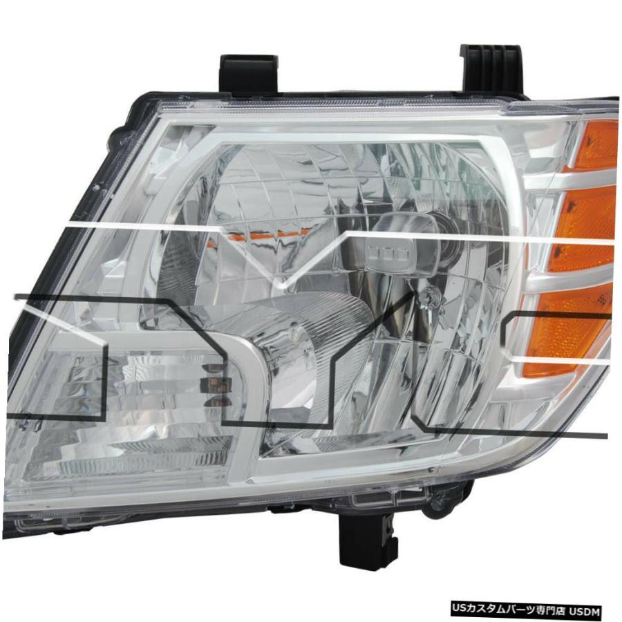 Frontier フロンティア D40 後期 OEM ヘッドライト 左右セット ヘッドライト 09-16日産フロンティアドライバーヘッドライトに適合