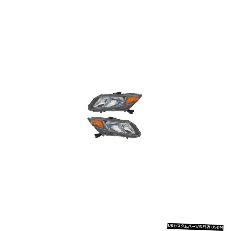 ヘッドライト  2012-2013 Honda Civic Hybrid Driver \u0026 Passenger Side Headlights