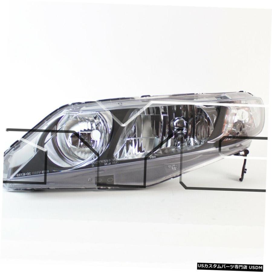 ヘッドライト 06-11ホンダシビックハイブリッド/ 09-11セダン左ドライバーヘッドライトヘッドランプCAPA 06-11 Honda Civi