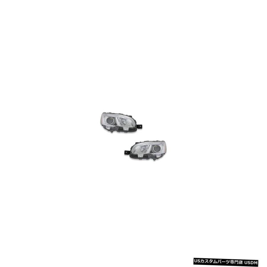 ヘッドライト  Fits 15-19 Subaru WRX Halogen Headlight Front Lamp Driver \u0026 Pas