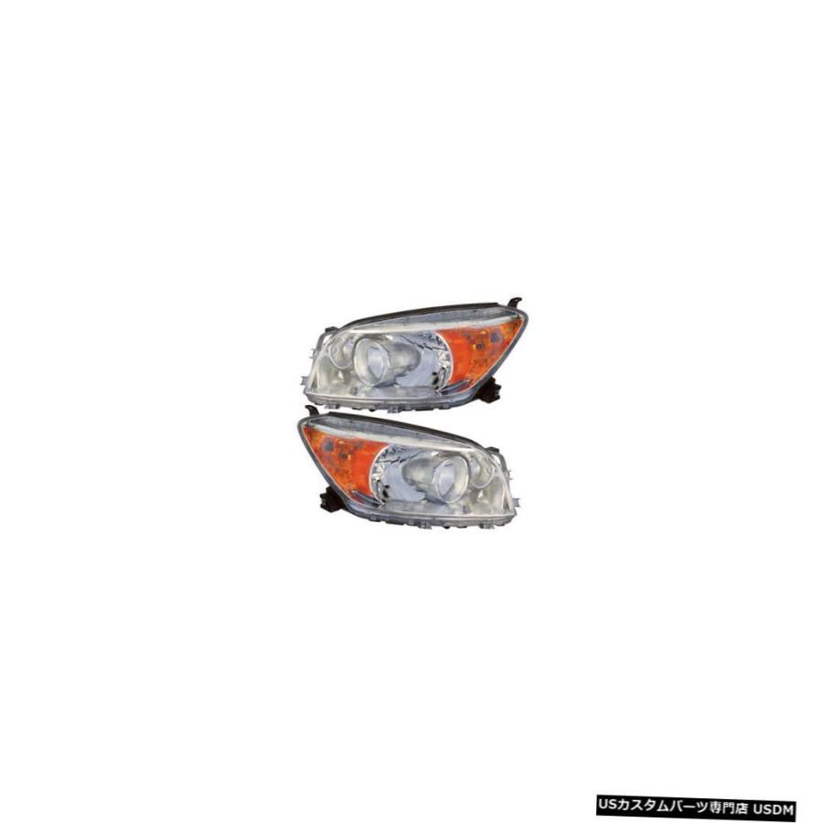 ヘッドライト  06-08 Toyota RAV4 Base/Ltd Driver \u0026 Passenger Chrome Headlights