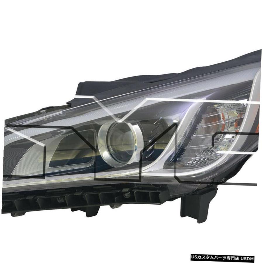 ヘッドライト 15-15ヒュンダイソナタHID左ドライバーヘッドライトヘッドランプNSFに適合  Fits 15-15 Hyundai Sonata