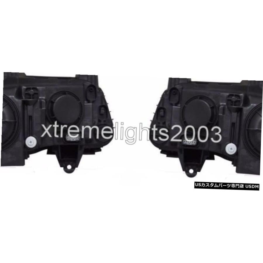 Headlight クライスラー300 2015-2016ブラックヘッドライトヘッドライトフロントランプハロゲンペアセット CHRYSLER 300