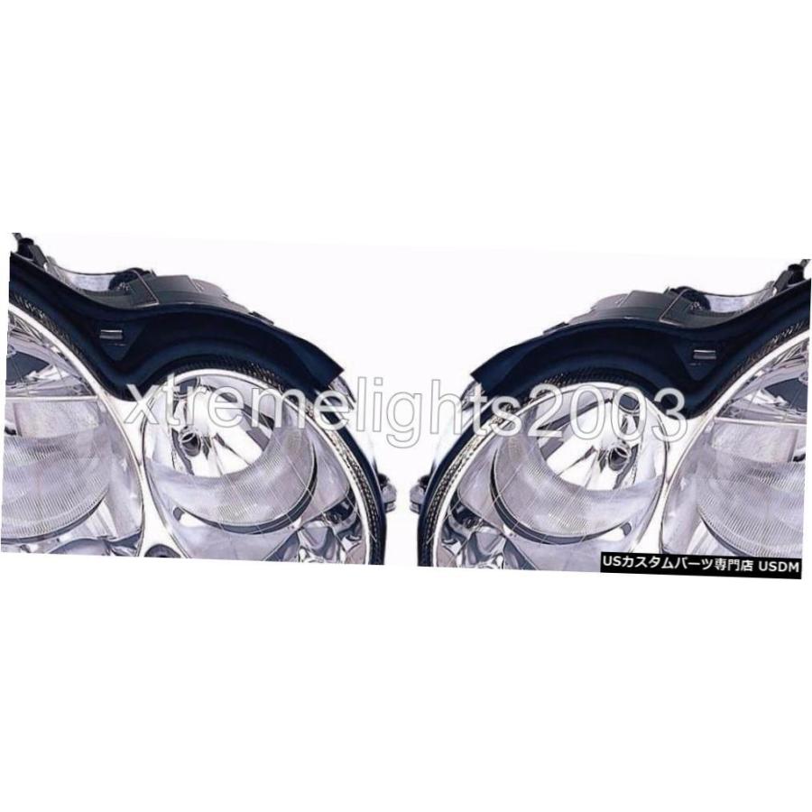 Headlight フィットメルセデスベンツCLKヘッドライトヘッドライトフロントランプハロゲン保証ペア FITS MERCEDES BENZ CL