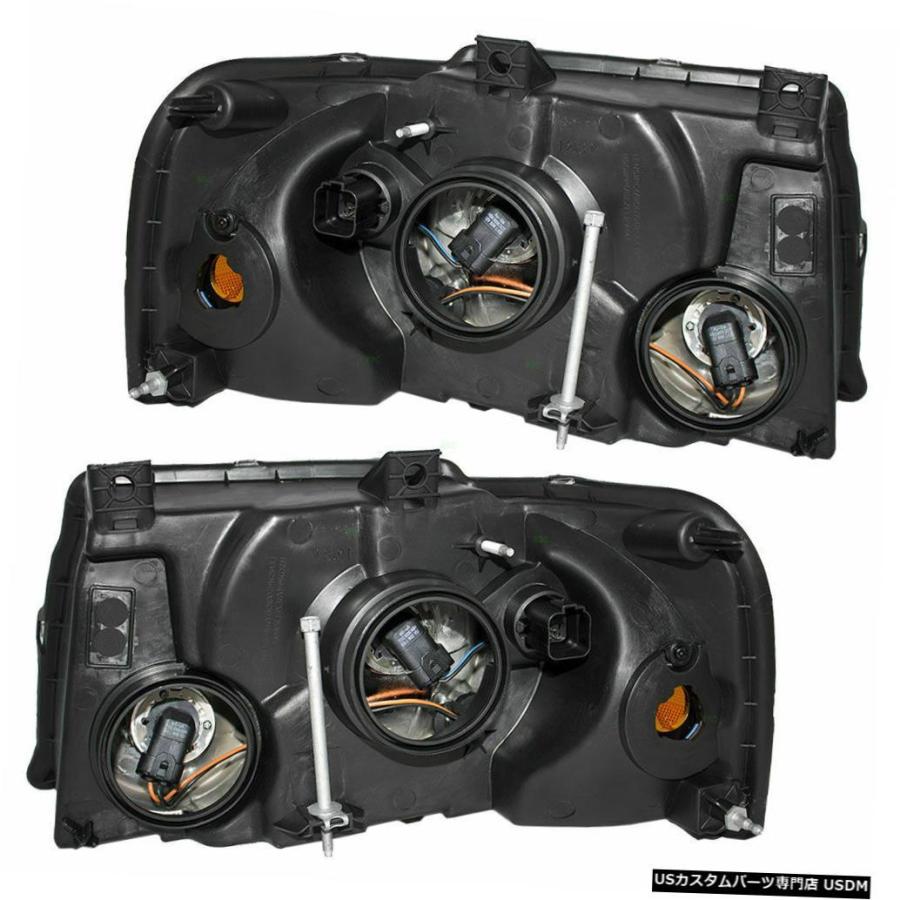 Headlight HOLIDAY RAMBLER VACATIONER 2009 2010ペアブラックヘッドライトヘッドライトランプRV  HOLIの画像