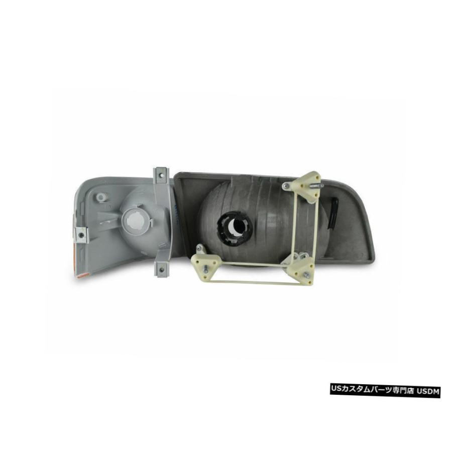 Headlight VOLVO VNL VMN 200300 1996-2017 DAYCABトラックヘッドライトシグナルコーナーセット-ブラックの画像