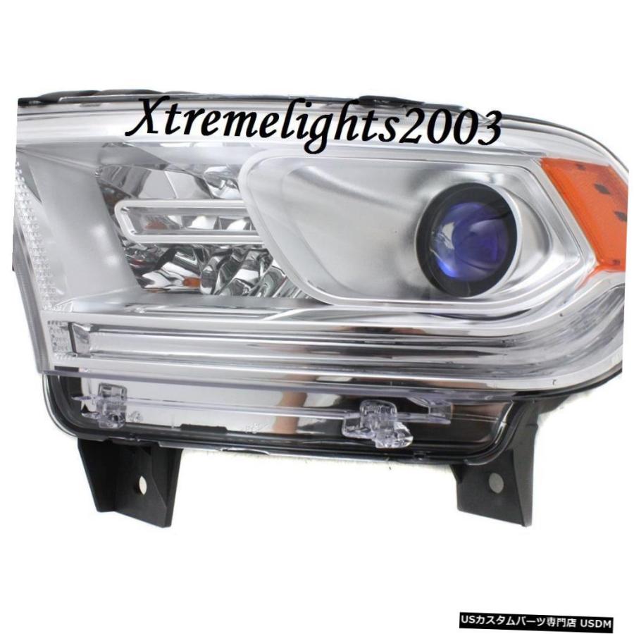 Headlight DODGE DURANGO 2014-2015左ドライバーヘッドライトヘッドランプライトなしLEDクローム  DODGE DURA